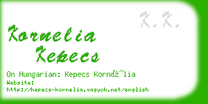 kornelia kepecs business card